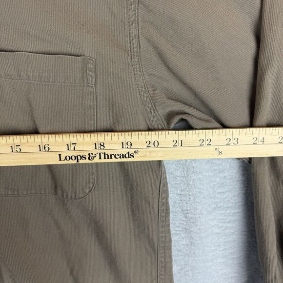 Bruno Shirt Mens Medium Brown Long Sleeve Button Down Cotton Casual Washable - Picture 7 of 8